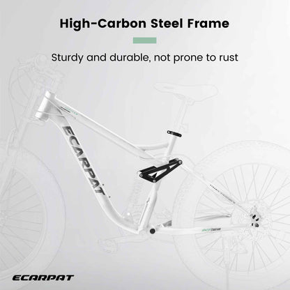 A26309 26 Inch Mountain Bike,Full-Suspension 21 Speeds Drivetrain With Disc-Brake Bicycle, 26x4inch Fat Tire Bike For Men