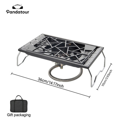 Pandatour IGT Camping Stove – High-Firepower Folding Table Stove (Stainless Steel)