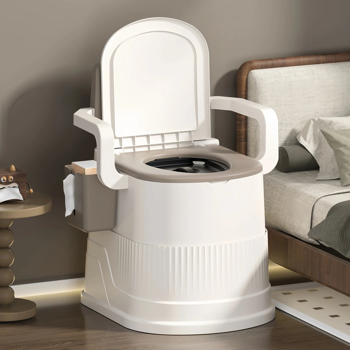 Portable Travel Toilet Chair for Adults Odor-proof, Easy-to-Clean Sanitary Camping Toilet
