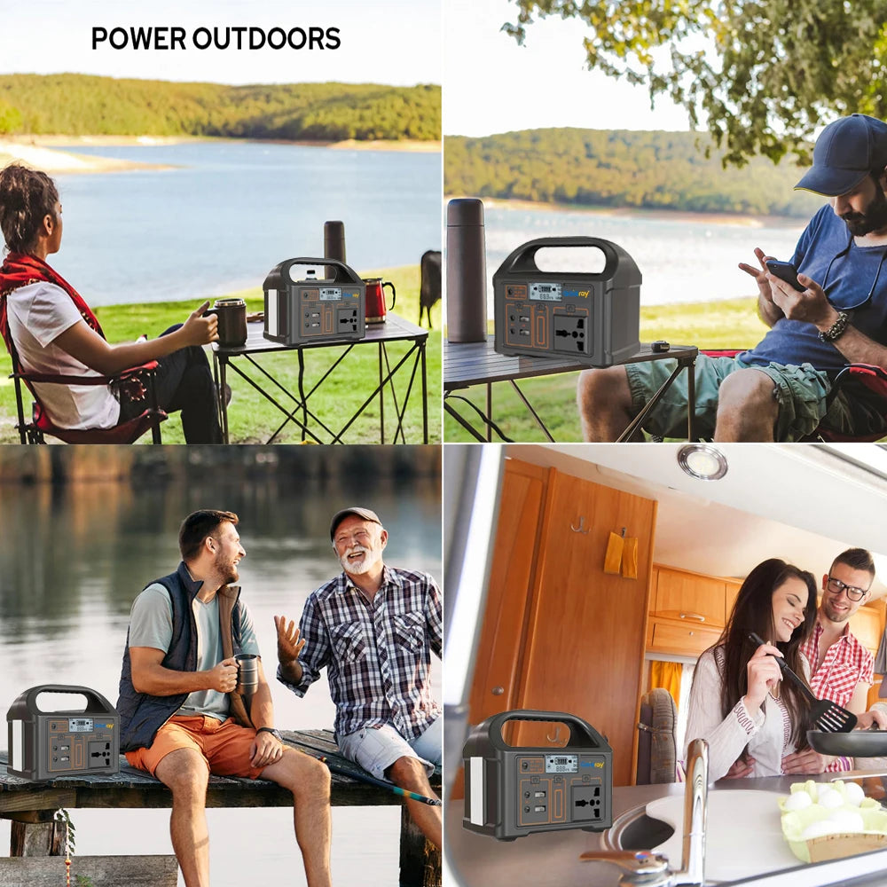 100W Portable Power Station 24000mAh LiFePO4 Charging Station Solar Generator 220V/110V Energy Storage Power Supply for Camping