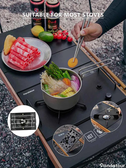 Pandatour IGT Camping Stove – High-Firepower Folding Table Stove (Stainless Steel)
