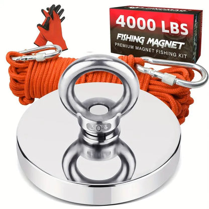 Neodymium Fishing Magnet Kit – J-Series Magnet Fishing Set for River Retrieval &amp; Outdoor Use