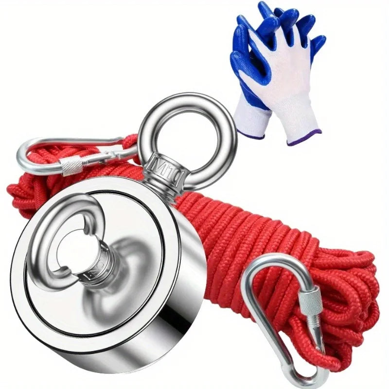 Neodymium Fishing Magnet Kit – J-Series Magnet Fishing Set for River Retrieval &amp; Outdoor Use