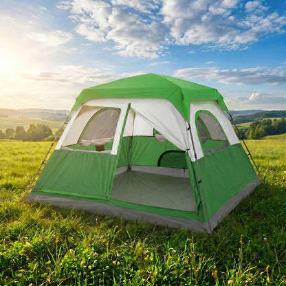 6-8 Person Camping Tent Easy Setup Waterproof Windproof Backpacking Tent With Removable Rainfly Lightweight Portable Outdoor Family Tents For Camping Travel Fishing Hiking