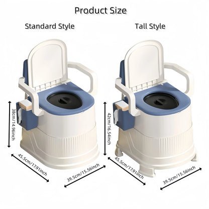 Portable Travel Toilet Chair for Adults Odor-proof, Easy-to-Clean Sanitary Camping Toilet