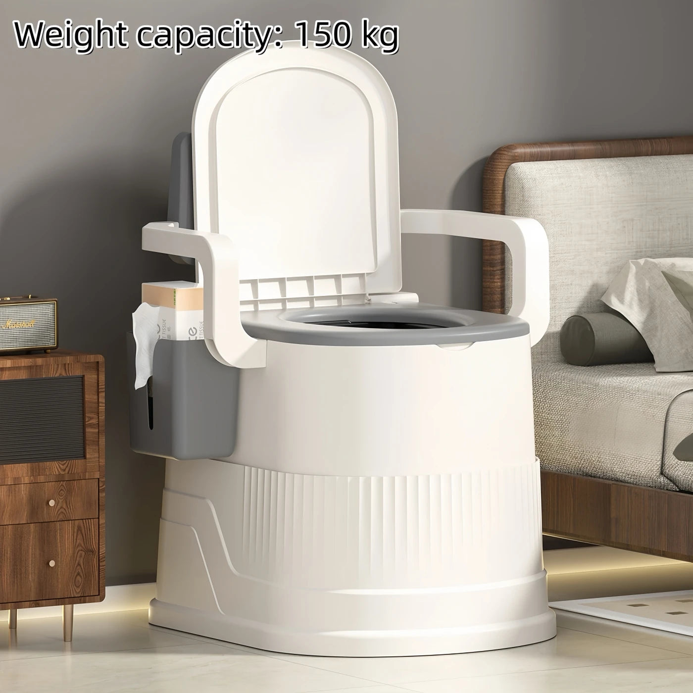 Portable Travel Toilet Chair for Adults Odor-proof, Easy-to-Clean Sanitary Camping Toilet