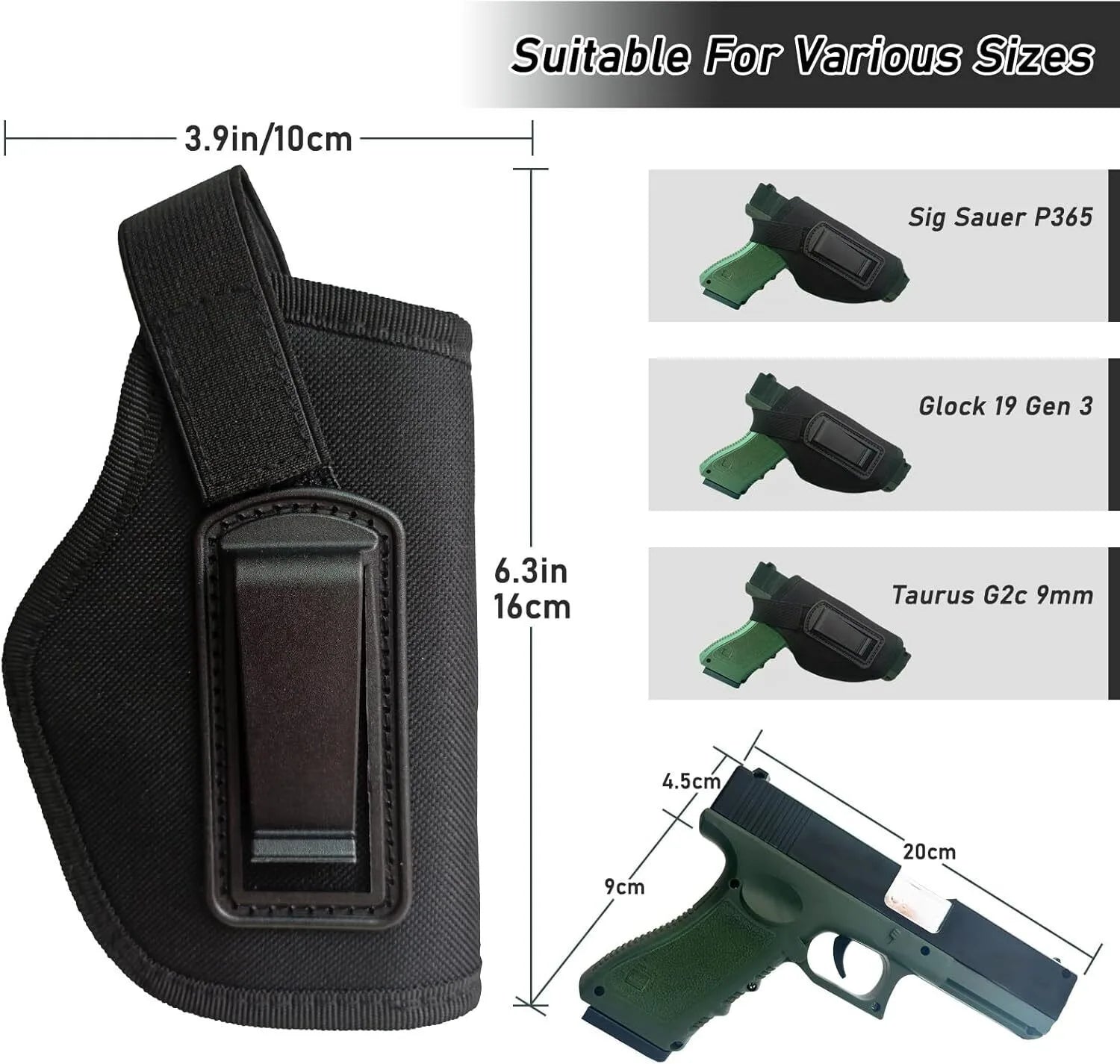 Gun Holster Tactical Concealed Carry Left/right Hand Pistol