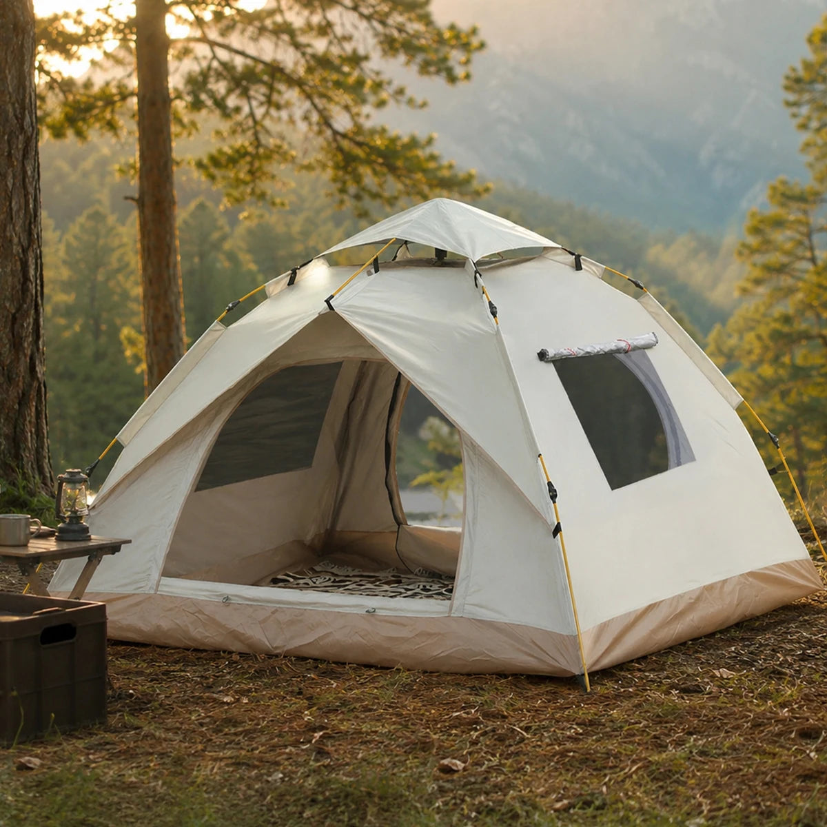 Automatic Pop-Up Camping Tent | 3-4 Person | Windproof &amp; Waterproof