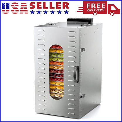 Commercial Food Dehydrator 20 Trays Large Food Dryer Machine for Jerky, Meat, Fruit, Herbs, Industrial Dehydrator Biltong Maker