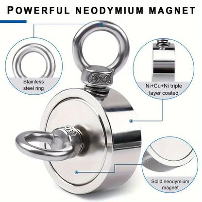 Neodymium Fishing Magnet Kit – J-Series Magnet Fishing Set for River Retrieval &amp; Outdoor Use