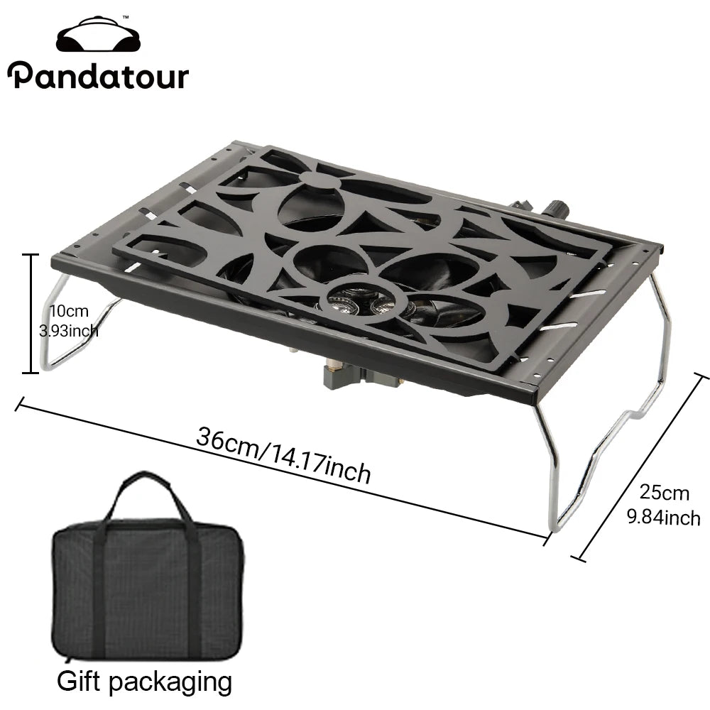Pandatour IGT Camping Stove – High-Firepower Folding Table Stove (Stainless Steel)