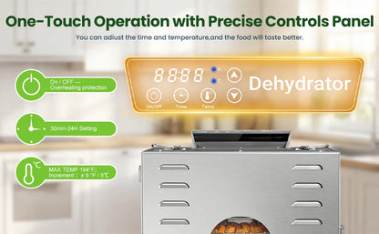 Commercial Food Dehydrator 20 Trays Large Food Dryer Machine for Jerky, Meat, Fruit, Herbs, Industrial Dehydrator Biltong Maker