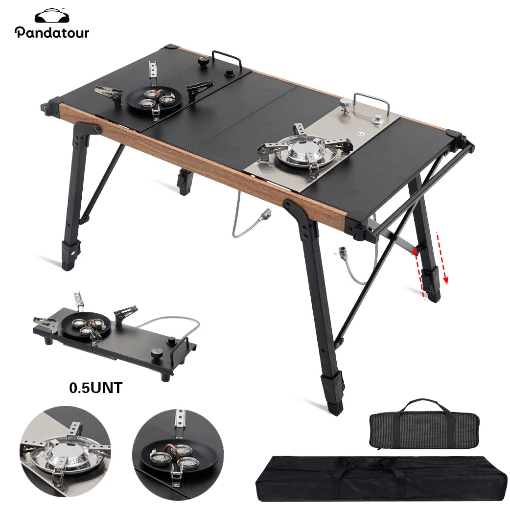 Pandatour Camping IGT 0.5UNT Gas Stove Outdoor One lick Ignite High Efficiency Ciency Camping Supplies Table Stove High Firepower