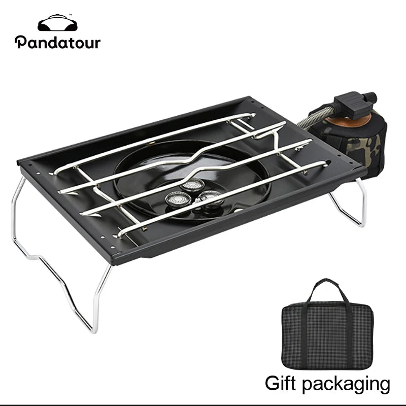 Pandatour IGT Camping Stove – High-Firepower Folding Table Stove (Stainless Steel)