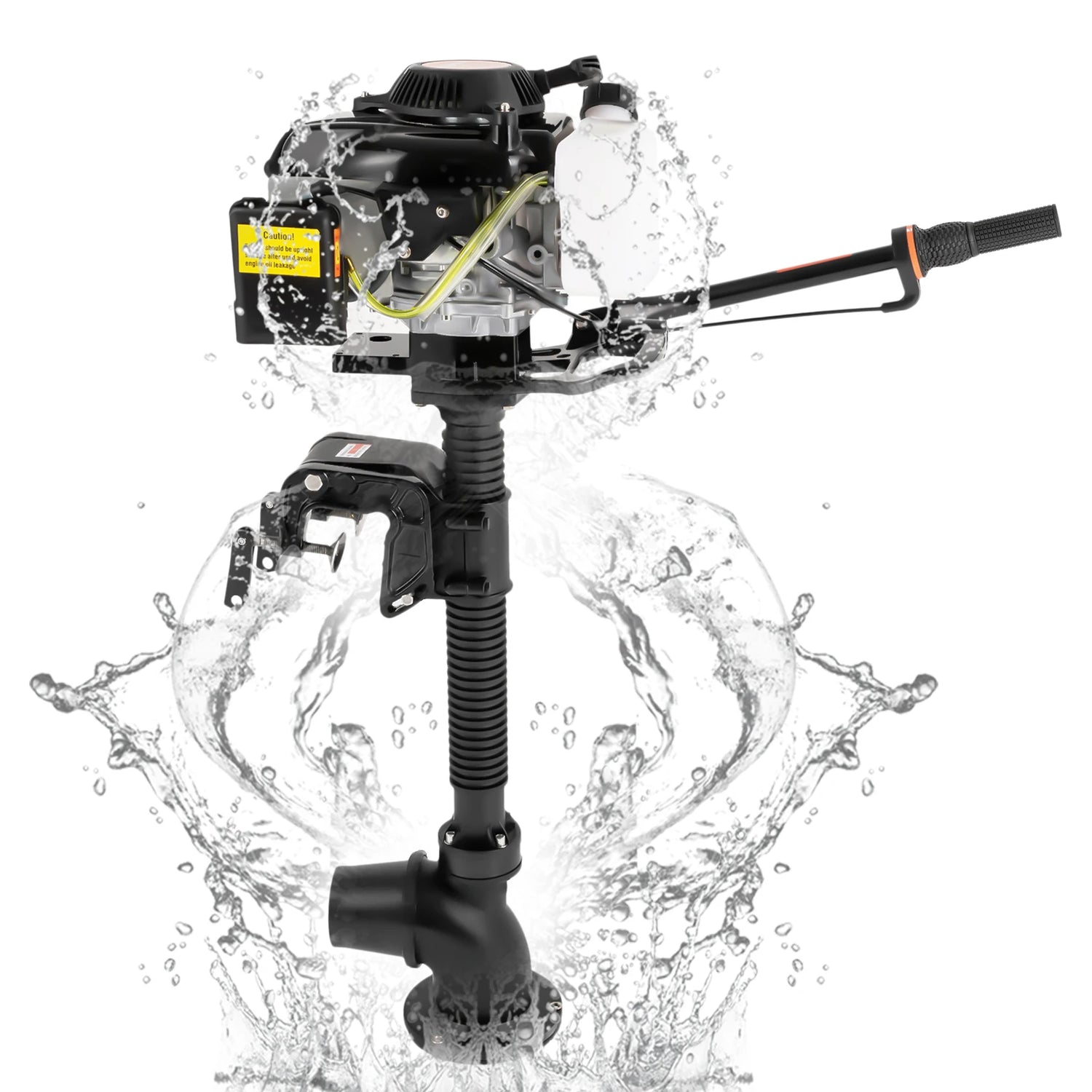 4HP 4-Stroke Gasoline Outboard Motor – Air Cooled Jet Pump Short Shaft Marine Engine for Fishing Boats