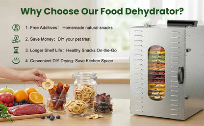Commercial Food Dehydrator 20 Trays Large Food Dryer Machine for Jerky, Meat, Fruit, Herbs, Industrial Dehydrator Biltong Maker