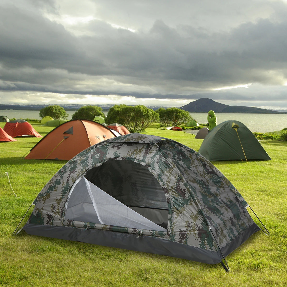 1/2 Person Ultralight Camping Tent Single Layer