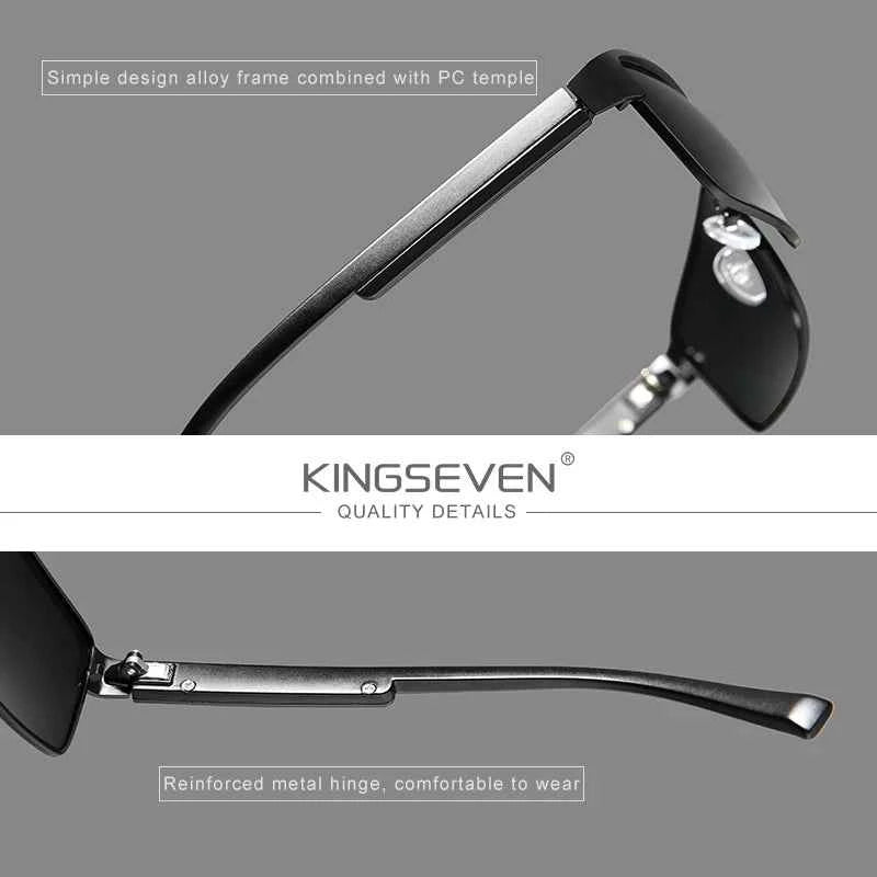 KINGSEVEN N7756 Polarized Sunglasses – UV400, Rectangle, Men’s &amp; Women’s