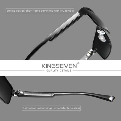 KINGSEVEN N7756 Polarized Sunglasses – UV400, Rectangle, Men’s &amp; Women’s