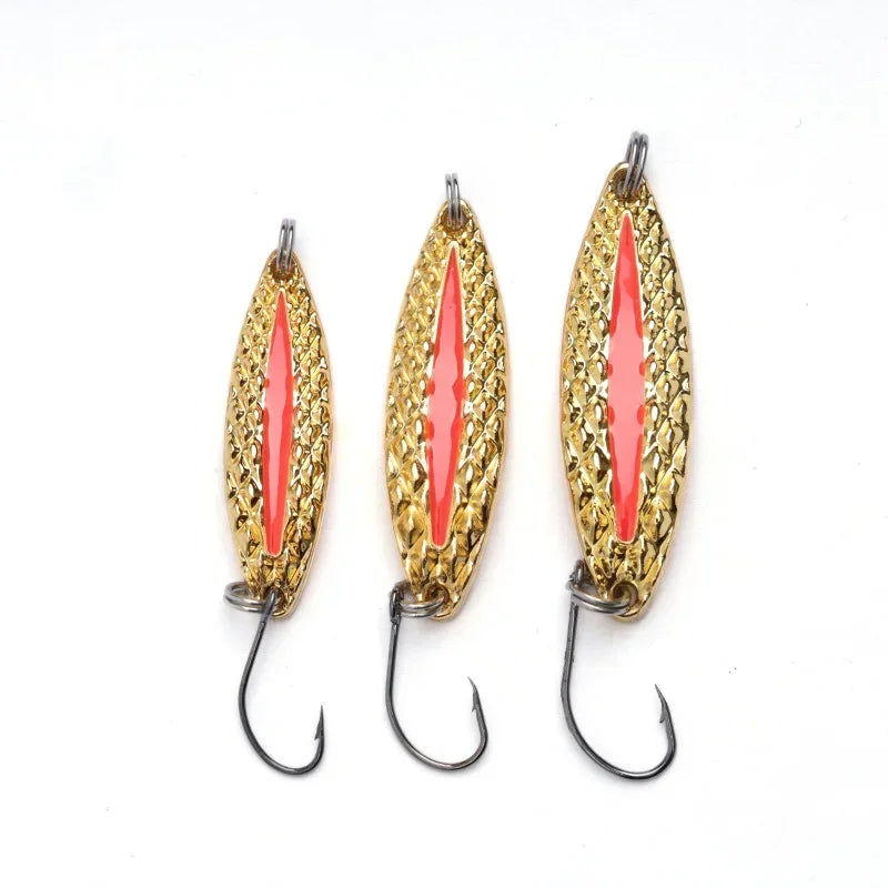 1 Mini Fishing Lure 2.5g3.5g Spoon Metal Lures Spinner Bait Minnow Small Fish Single Hook Jig Stream Trout Baits Pesca Hot