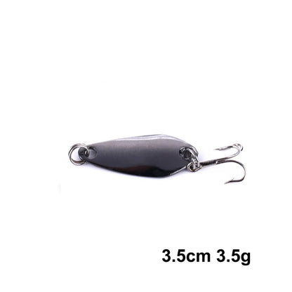 Metal Spoon Fishing Lure with Treble Hook – Gold &amp; Silver Jig Bait for Bass, Pike &amp; Perch