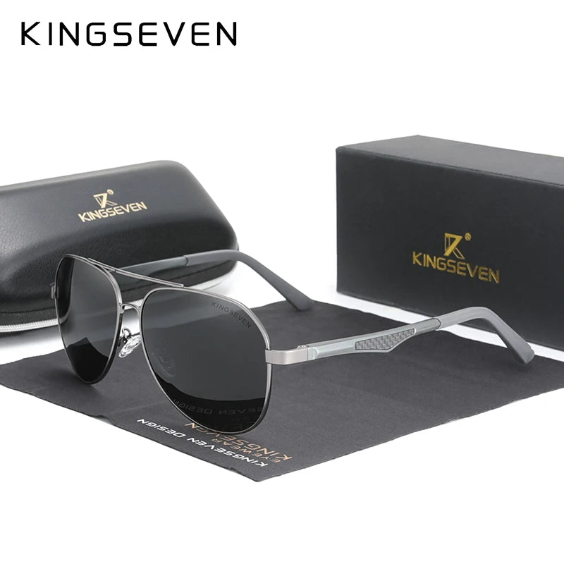 KINGSEVEN Aviator Polarized Sunglasses for Men – UV400 Anti-Glare Driving Eyewear
