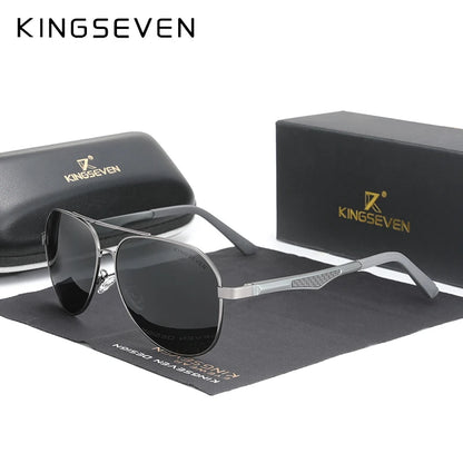 KINGSEVEN Aviator Polarized Sunglasses for Men – UV400 Anti-Glare Driving Eyewear