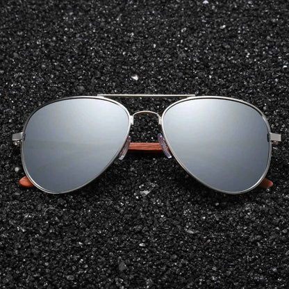 GM Brand Designer Sun Glasses for Women Red Wood Leg With Metal Frame Sunglasses Men Women Wooden Sunglass Gift Paper Box