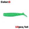 1 OUTKIT 10Pcs/lot Wobblers Mini Fishing Soft Lures Rubber Soft Baits 4cm/5cm Soft Worm Artificial Baits Bass Silicone Fish