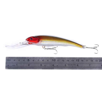 165mm 28g Deep Diving Minnow Fishing Lure – Hard Bait Wobbler for Bass, Pike &amp; Sea Fishing