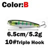 1 1PCS 6.5cm 5.8g Floating Pencil Fishing Lure Top Water Dogs Hard Lures Baits Wobbler Artificial Hard Bait Fishing Tackle Pesca