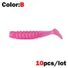 1 OUTKIT 10Pcs/lot Wobblers Mini Fishing Soft Lures Rubber Soft Baits 4cm/5cm Soft Worm Artificial Baits Bass Silicone Fish