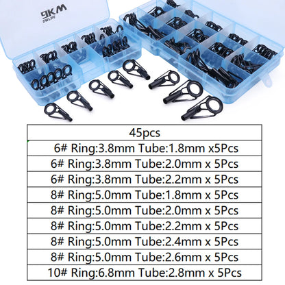 9KM DWLIFE Fishing Rod Tip Repair Kit – Stainless Steel &amp; Ceramic Ring | 24–240 Pcs | Saltwater &amp; Freshwater