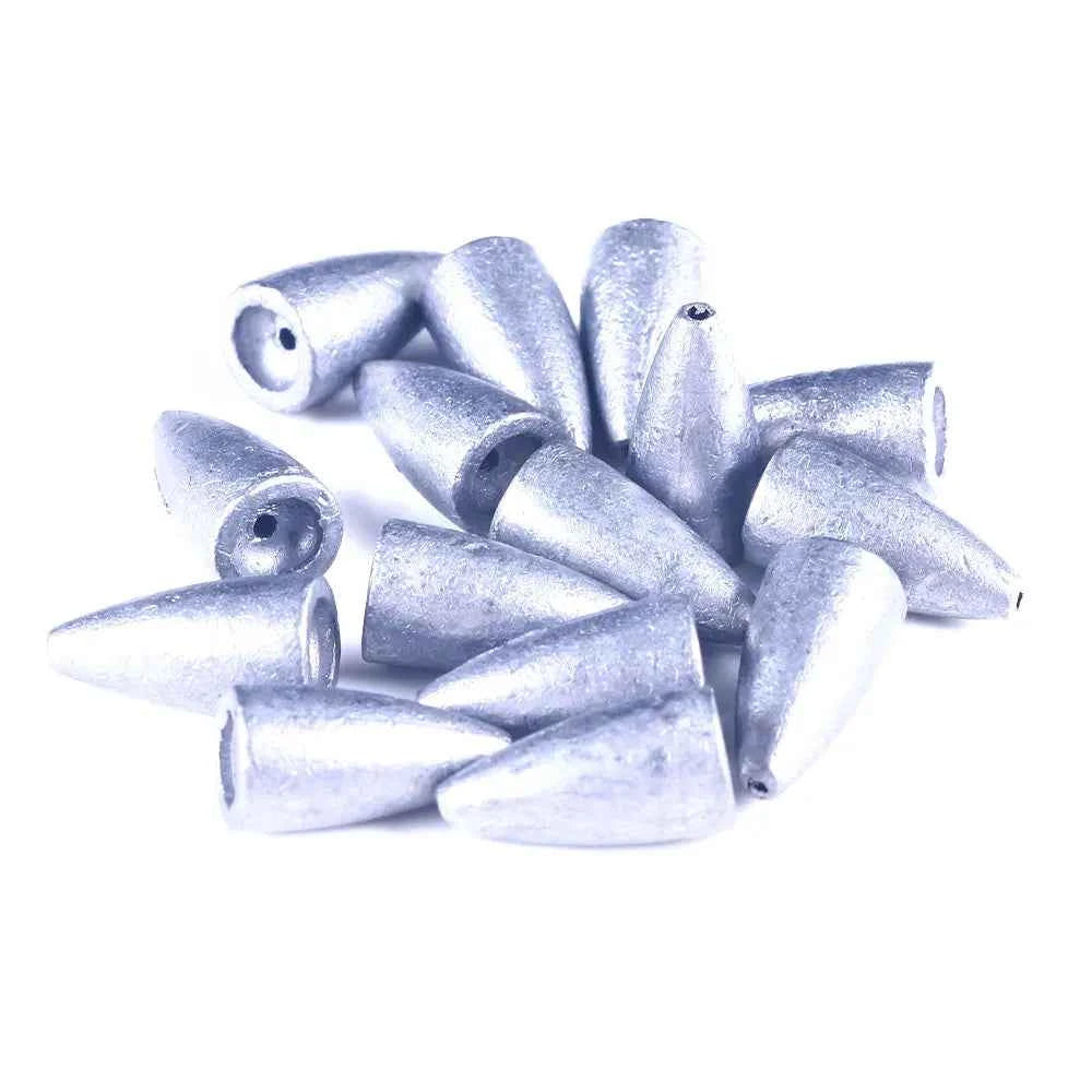Lead Fishing Weight Sinkers – Bullet Weights for Bass, Carp &amp; Bottom Fishing (1.75g–21g)