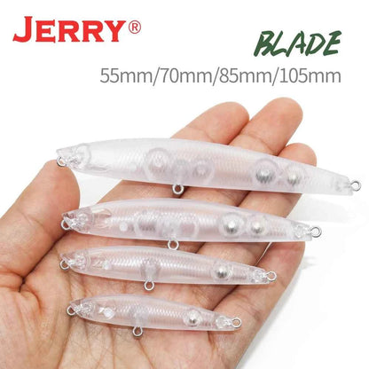 Jerry Unpainted Lure Blanks – ABS Hard Bait, Floating &amp; Sinking, 4 Sizes, 10 Pcs