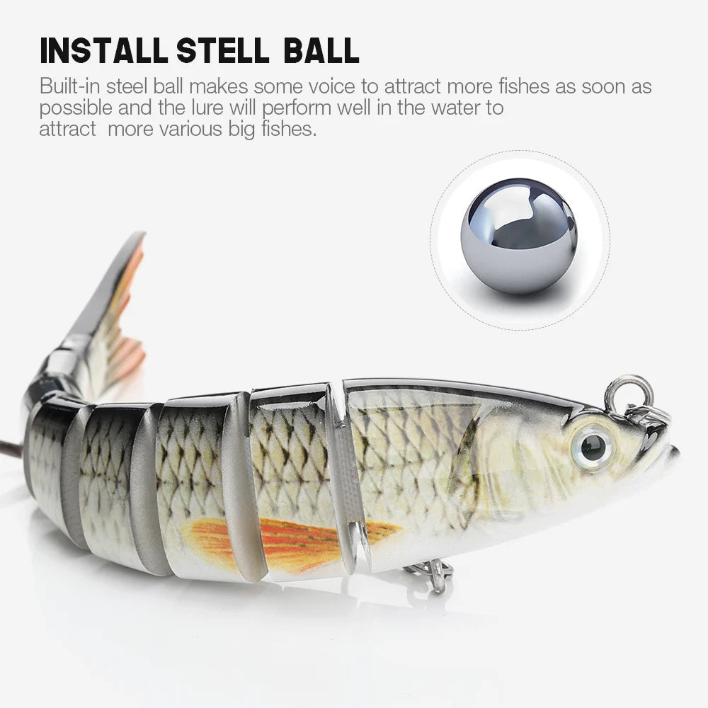 VTAVTA Jointed Swimbait Crankbait – Sinking Wobbler, 6/7/8-Segment, 10–14cm, 60+ Colors