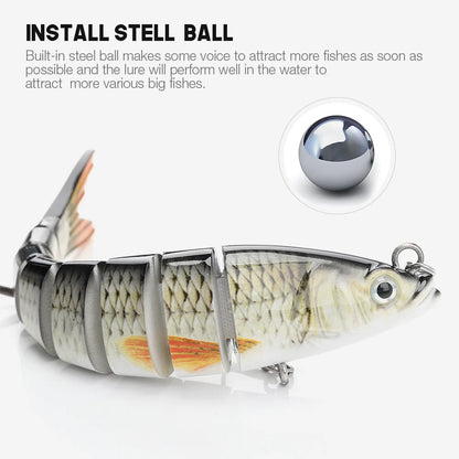 VTAVTA Jointed Swimbait Crankbait – Sinking Wobbler, 6/7/8-Segment, 10–14cm, 60+ Colors