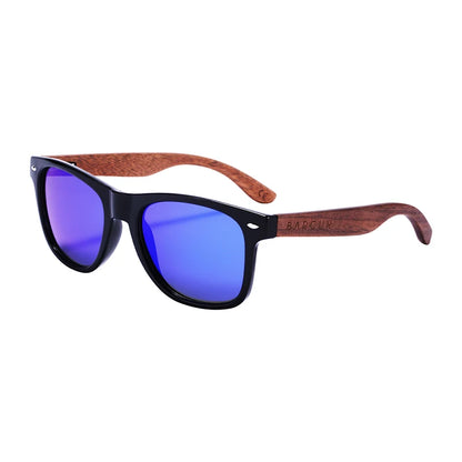 BARCUR BC8700 Natural Black Walnut Polarized Sunglasses – PC Frame, UV400, Unisex