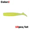 1 OUTKIT 10Pcs/lot Wobblers Mini Fishing Soft Lures Rubber Soft Baits 4cm/5cm Soft Worm Artificial Baits Bass Silicone Fish