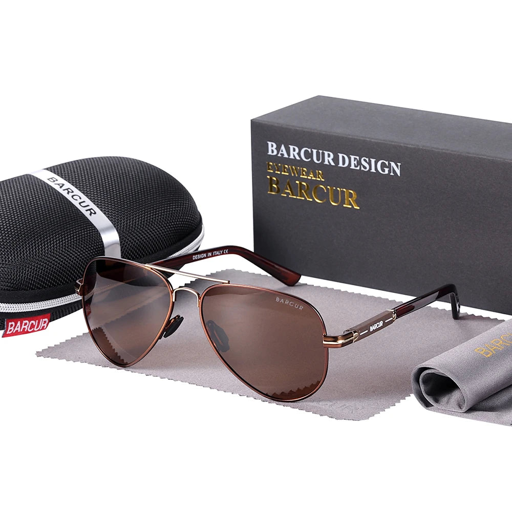 Polarized Pilot Sunglasses UV400 – Stainless Steel Frame, Photochromic &amp; Mirror Lens