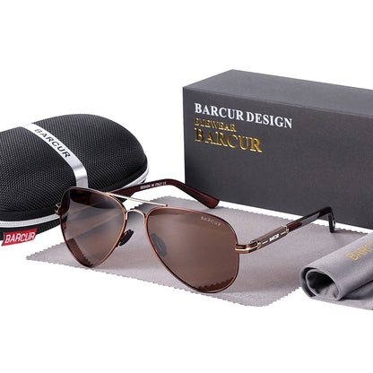 Polarized Pilot Sunglasses UV400 – Stainless Steel Frame, Photochromic &amp; Mirror Lens