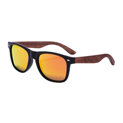 BARCUR BC8700 Natural Black Walnut Polarized Sunglasses – PC Frame, UV400, Unisex