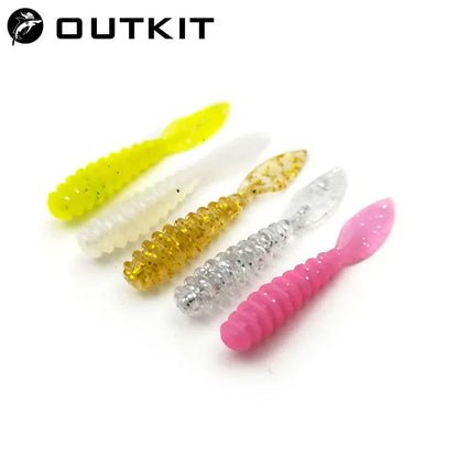 1 New 10pcs Wobblers Mini Ocean Rock Fishing Soft Lures Rubber Soft Baits 3.5cm Soft Worm Artificial Baits Bass Silicone Fish