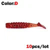 1 OUTKIT 10Pcs/lot Wobblers Mini Fishing Soft Lures Rubber Soft Baits 4cm/5cm Soft Worm Artificial Baits Bass Silicone Fish
