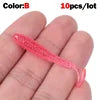 1 OUTKIT 10Pcs/lot Wobblers Mini Fishing Soft Lures Rubber Soft Baits 4cm Soft Worm Artificial Baits Bass Silicone Fish
