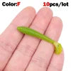 1 OUTKIT 10Pcs/lot Wobblers Mini Fishing Soft Lures Rubber Soft Baits 4cm Soft Worm Artificial Baits Bass Silicone Fish