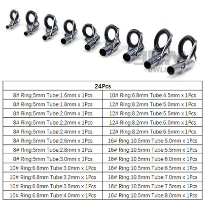 9KM DWLIFE Fishing Rod Tip Repair Kit – Stainless Steel &amp; Ceramic Ring | 24–240 Pcs | Saltwater &amp; Freshwater