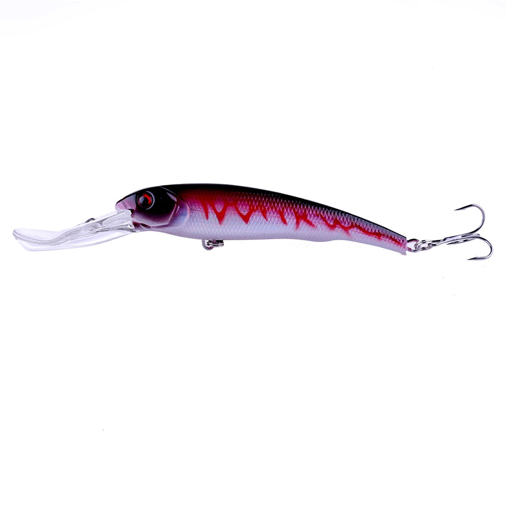 165mm 28g Deep Diving Minnow Fishing Lure – Hard Bait Wobbler for Bass, Pike &amp; Sea Fishing