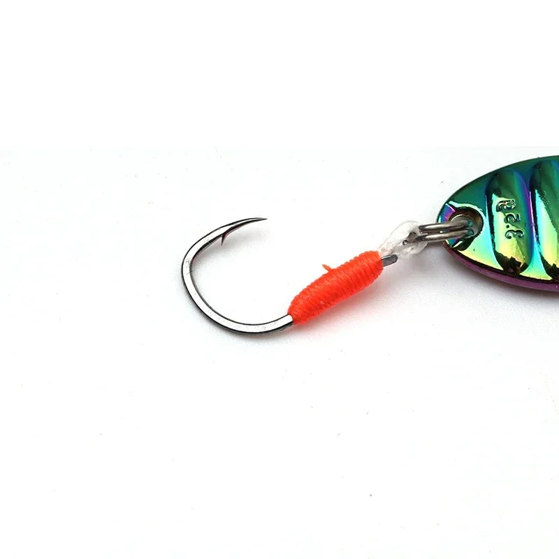 1 Metal Spoon Sequin Fishing Lures Pesca Leech Jig Wobbler Isca Artificial Crankbaits for Fly Fishing Hard Baits Trout Lure