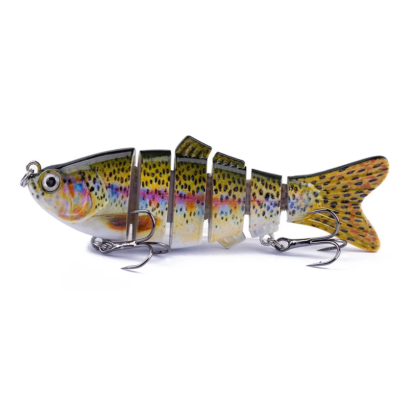 Multi-Jointed Swimbait Crankbait Lure – 10cm 16.5g, Sinking, 6-Segment Hard Bait for Pike, Bass &amp; Trout